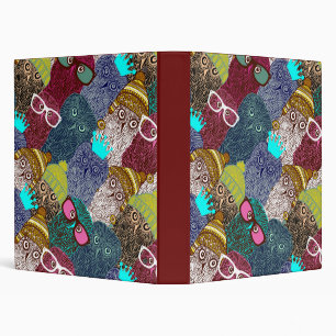 Owl in crown 3 ring binder