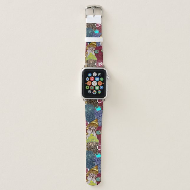 Owl in crown apple watch band (Front)