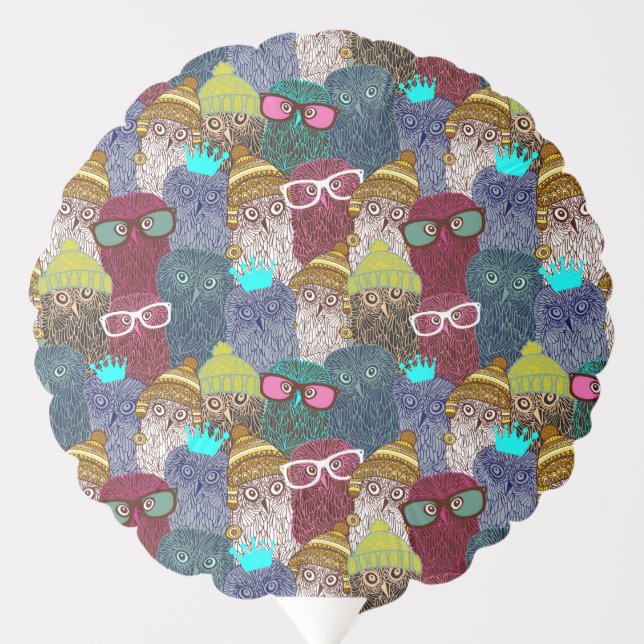 Owl in crown balloon (Front)