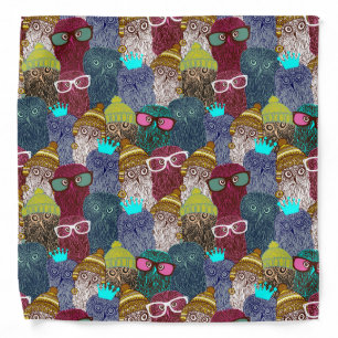 Owl in crown bandana