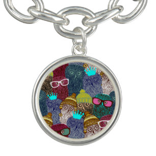 Owl in crown bracelet