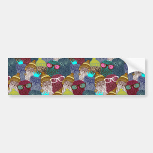Owl in crown bumper sticker