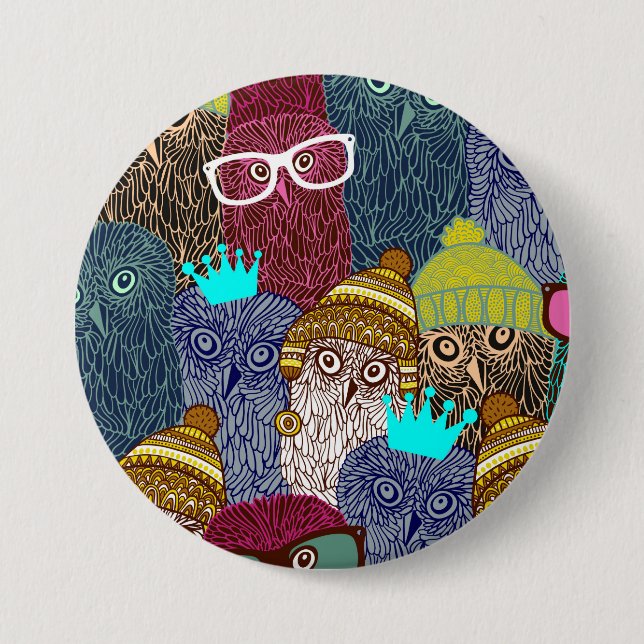 Owl in crown button (Front)