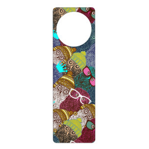 Owl in crown door hanger