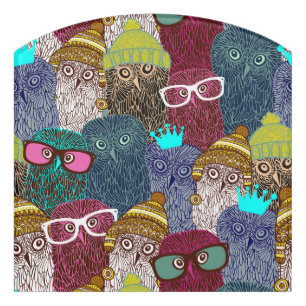 Owl in crown door sign