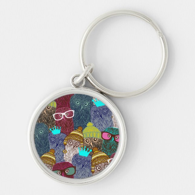 Owl in crown keychain (Front)