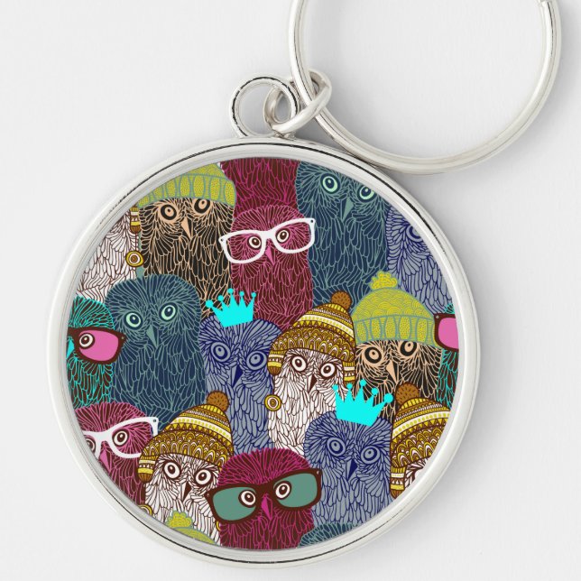 Owl in crown keychain (Front)