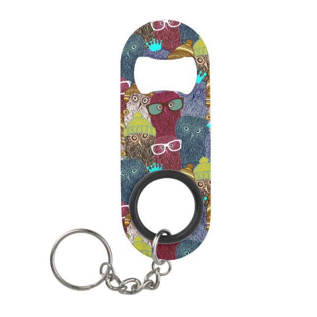 Owl in crown keychain bottle opener (Front)