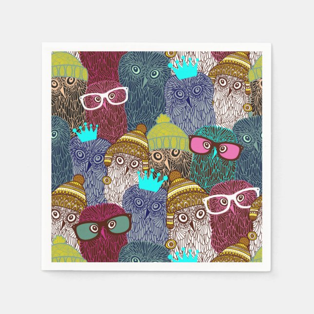 Owl in crown napkins (Front)
