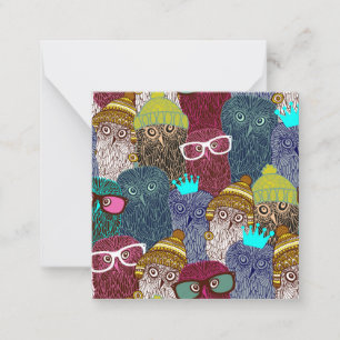 Owl in crown note card