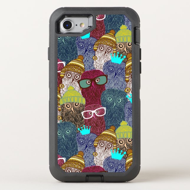 Owl in crown otterbox iPhone case (Back)