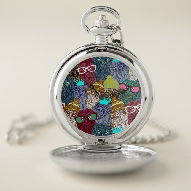 Owl in crown pocket watch (Inside)