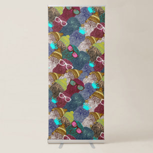 Owl in crown retractable banner