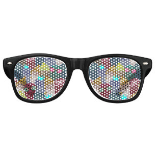 Owl in crown retro sunglasses