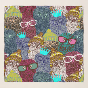 Owl in crown scarf