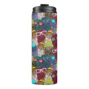 Owl in crown thermal tumbler