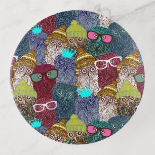 Owl in crown trinket tray