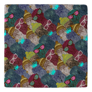 Owl in crown trivet
