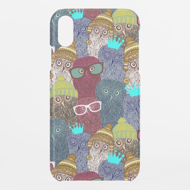 Owl in crown uncommon iPhone case (Back)