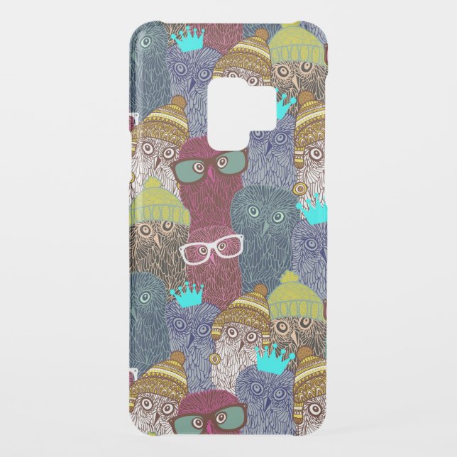 Owl in crown uncommon samsung galaxy case (Back)