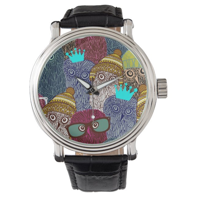 Owl in crown watch (Front)