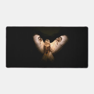 Owl In Flight Desk Mat