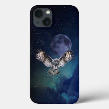 Owl In Flight Iphone Case by ErikaKai at Zazzle