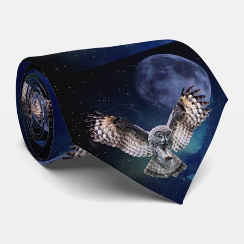 Owl in Flight Neck Tie