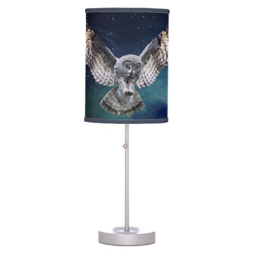 Owl in Flight Table Lamp