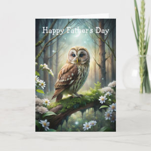 Owl in Forest Father's Day Card