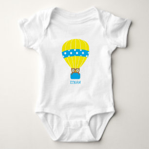 Owl in Hot Air Balloon Baby Bodysuit
