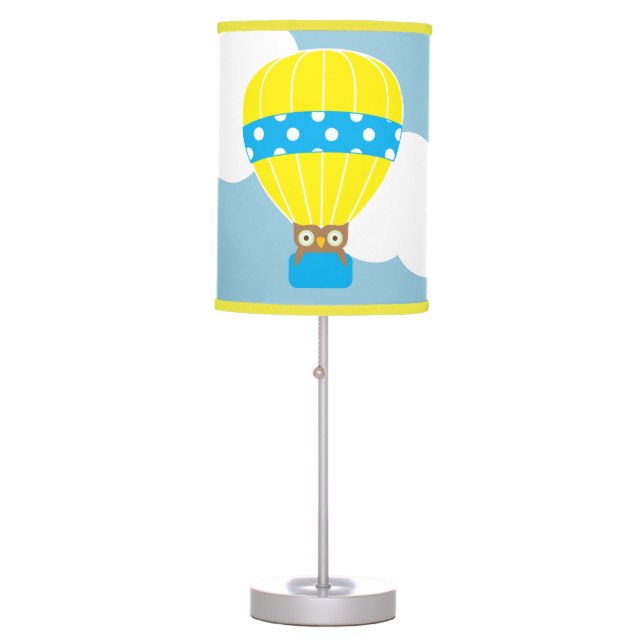 Owl in Hot Air Balloon Table Lamp (Front)