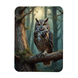 Owl in Magical Forest Magnet