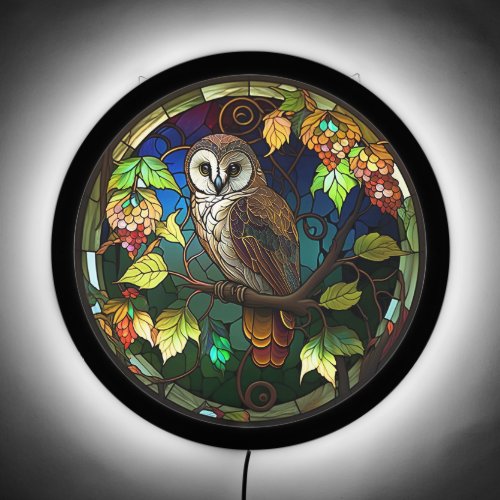 Owl in Nature LED Sign