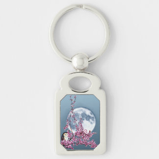 Owl in Plum Tree Keychain