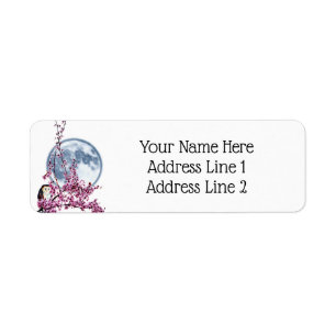 Owl in Plum Tree Label