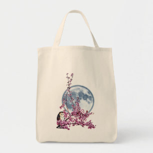Owl in Plum Tree Tote Bag