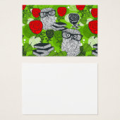 Owl in red roses (Front & Back)