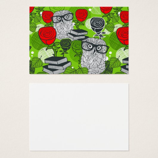 Owl in red roses (Front & Back)