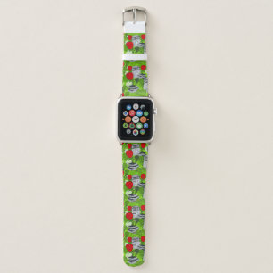 Owl in red roses apple watch band