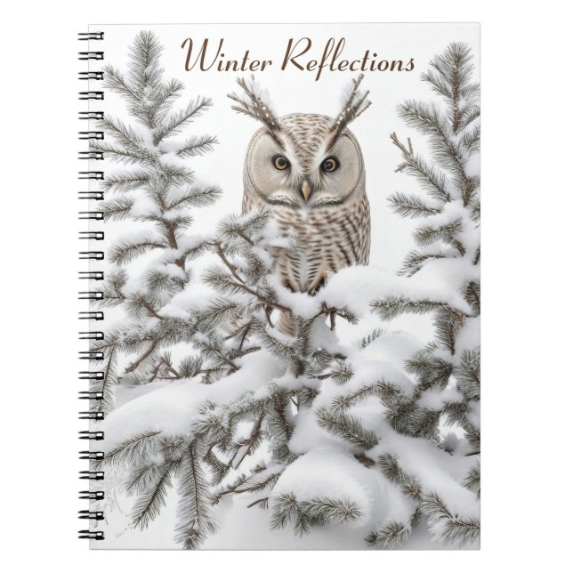 Owl in Snow Notebook (Front)