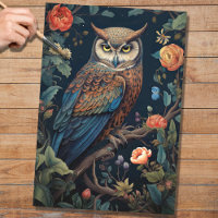 Owl in Tapestry 4 Decoupage Paper
