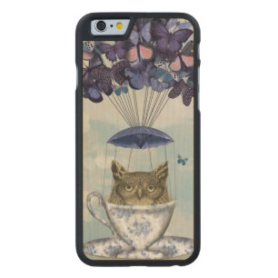 Owl In Teacup 2 Carved Maple iPhone 6 Slim Case