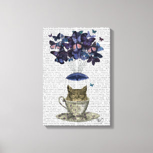 Owl In Teacup Canvas Print