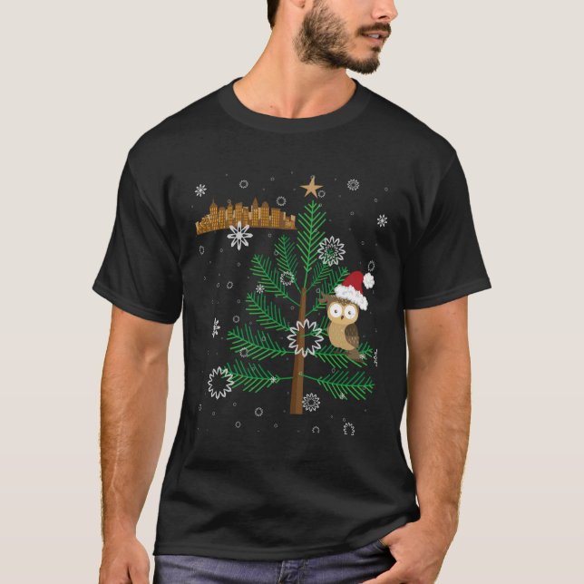 Owl In The City Rockefeller The Owl New York T-Shirt (Front)