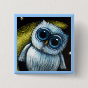 Owl in the Moon Customize Button