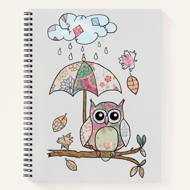 Owl in the rain notebook (Front)