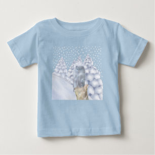 owl in the snow baby T-Shirt