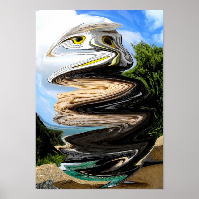 Owl in Time Bubble Poster (Front)