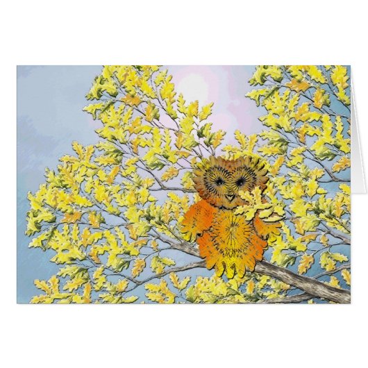 owl in tree cards (Front Horizontal)